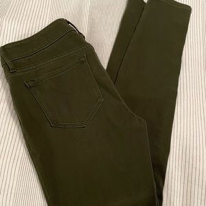 Olive green skinny jeans